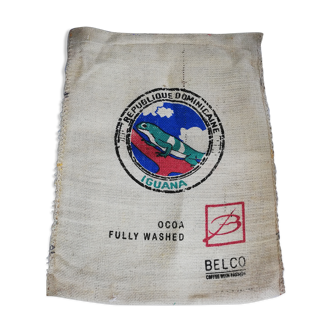 Jute coffee bag provenance Rep. Dominican