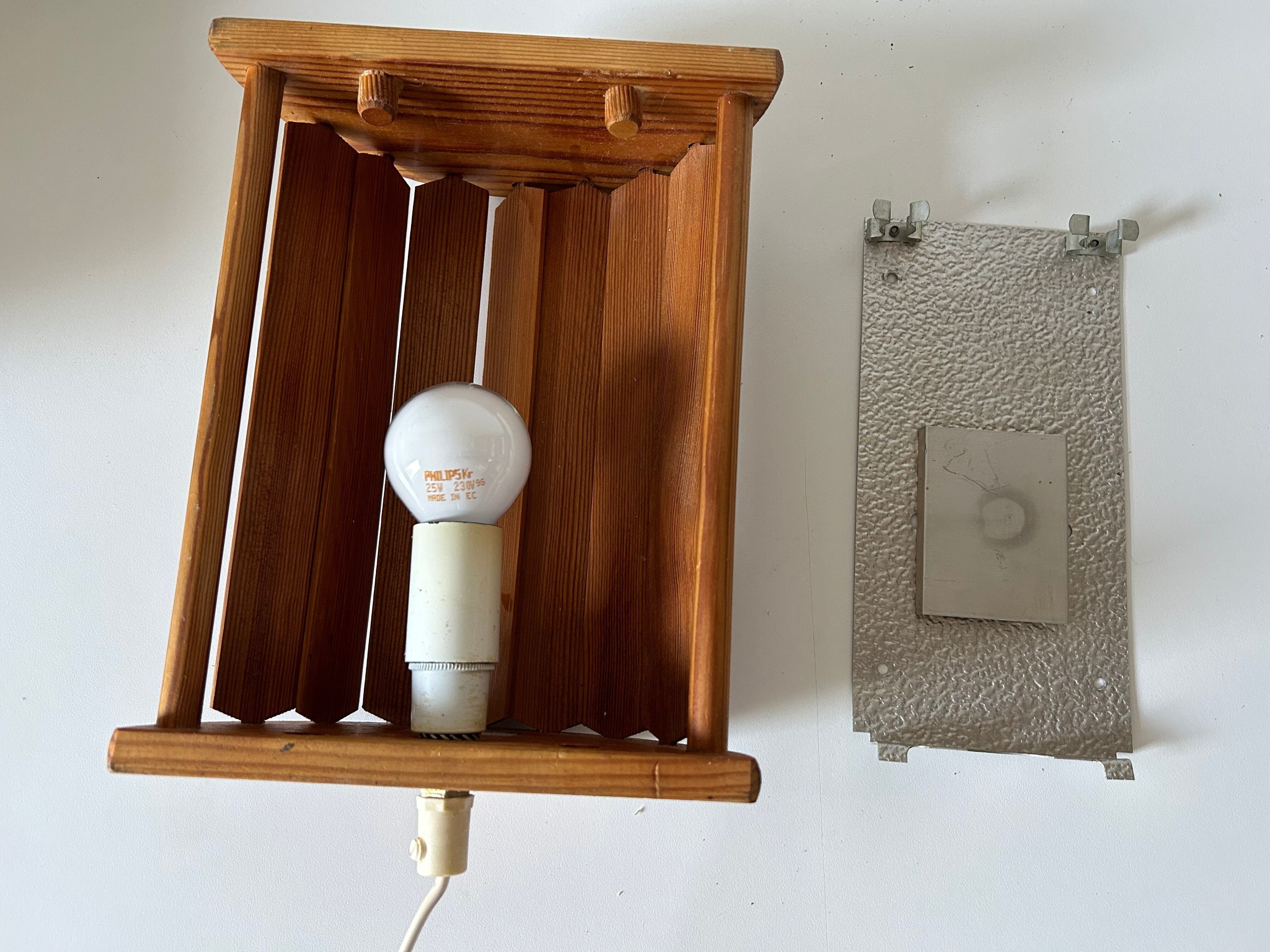 Ikea pine wall lamp vintage