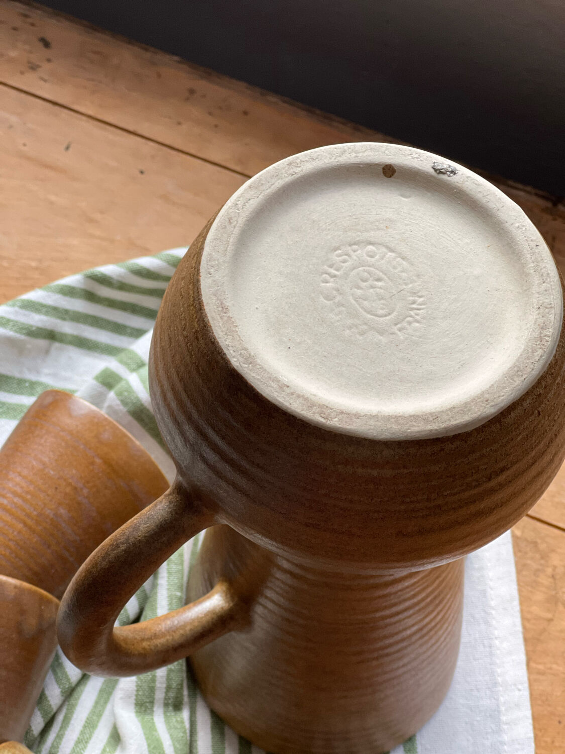 Digoin stoneware orangeade service 1960-70