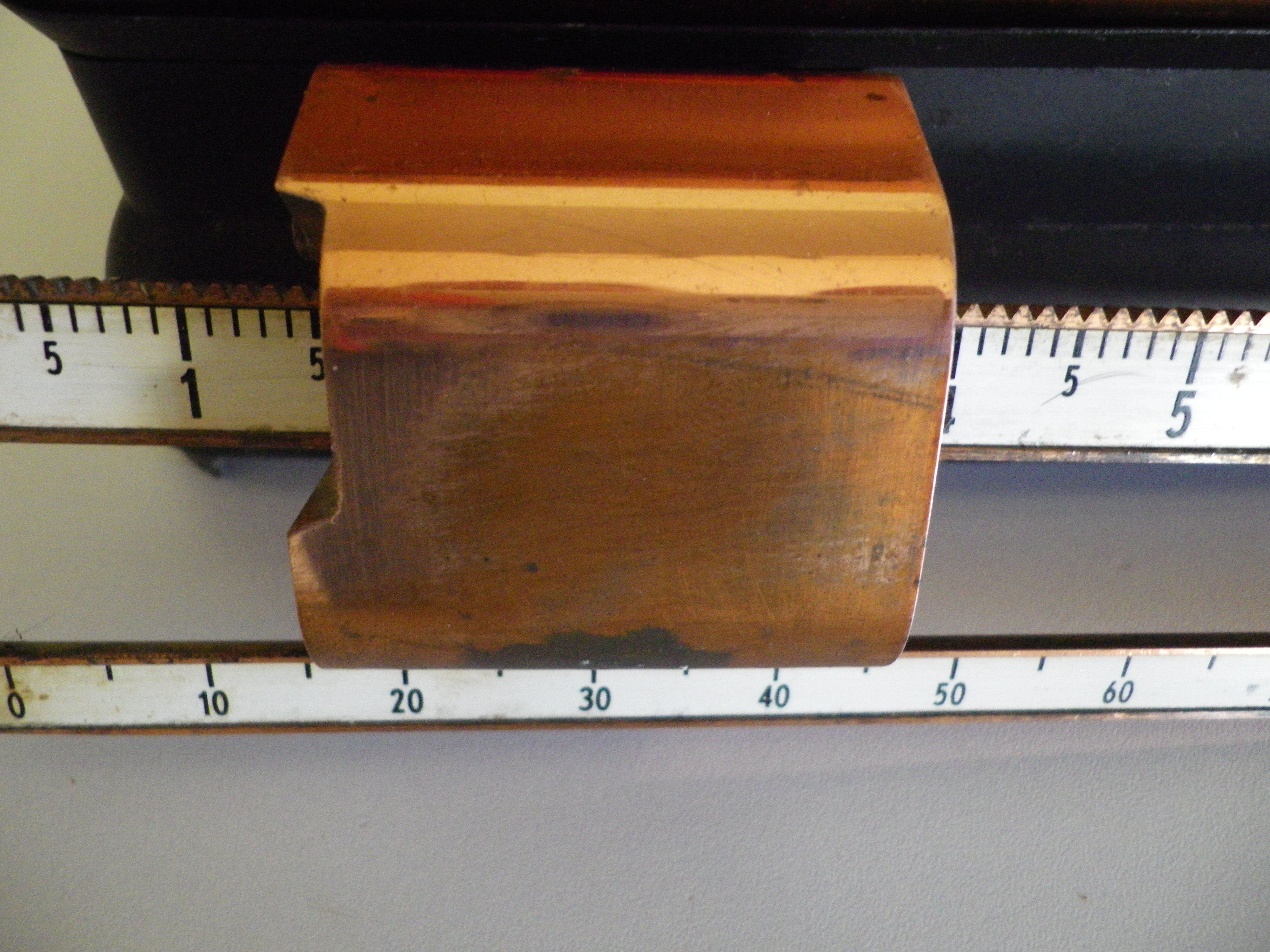 Teraillon brand vintage metal and copper metal scale 50s