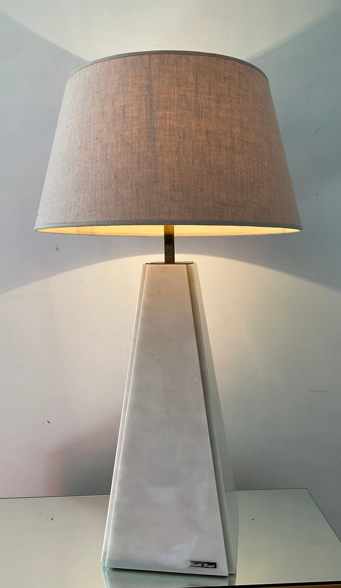 Lamp by Camille Breesch in marble 70s
