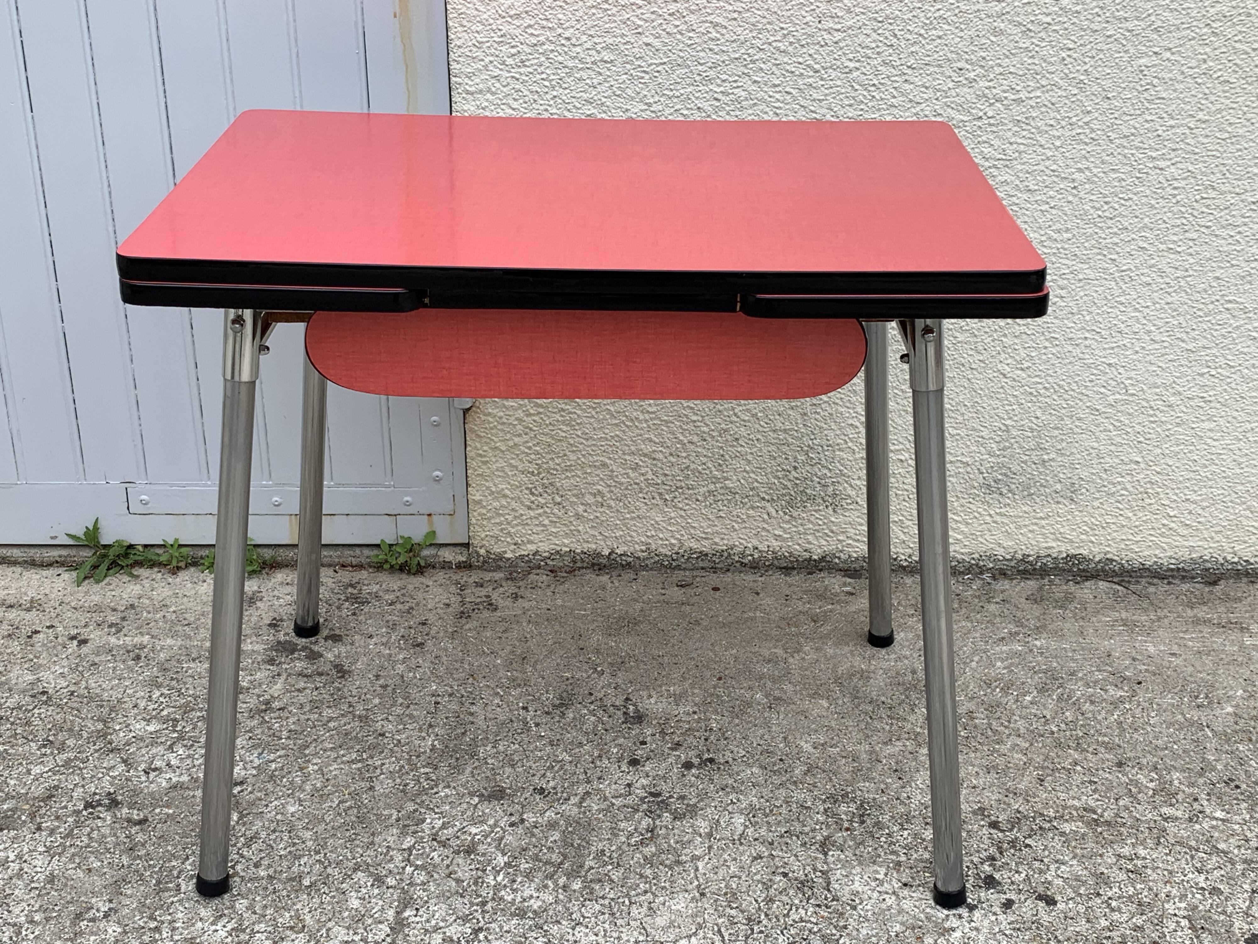 Red Formica table