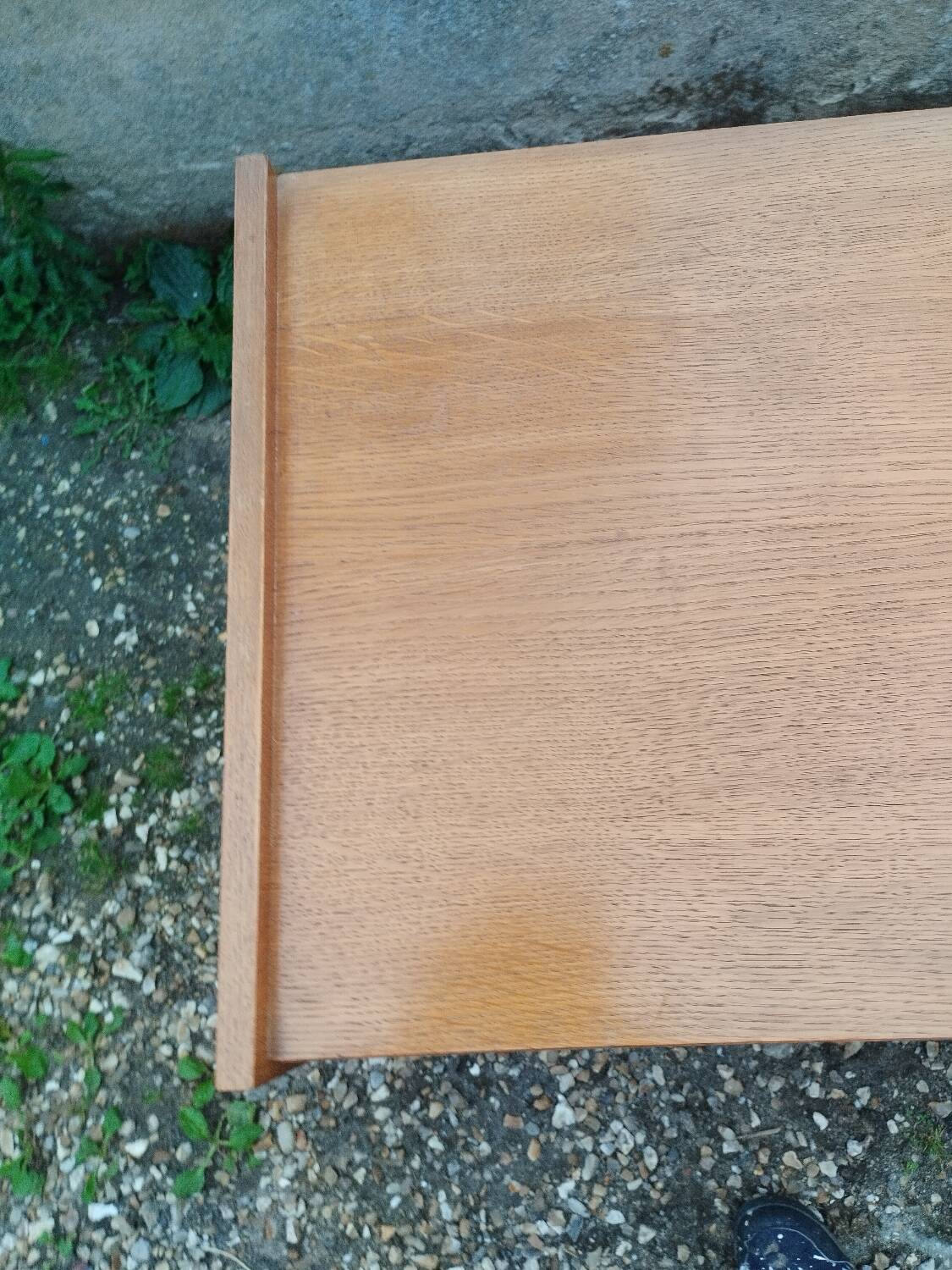 Commode en rotin ancien vintage pieds compas