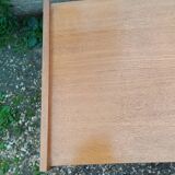 Commode en rotin ancien vintage pieds compas