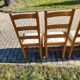 Lot de 6 chaises en bois Tissu floral