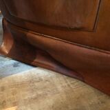 Leather club armchair