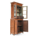 Wooden glass-enclosed china buffte