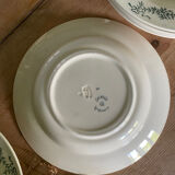 6 assiettes creuses anciennes terre de fer Lonchamp Sapho