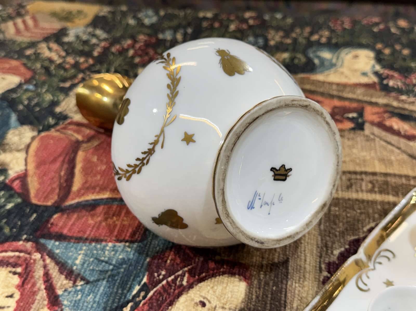 Empire style liqueur service, fly decoration
