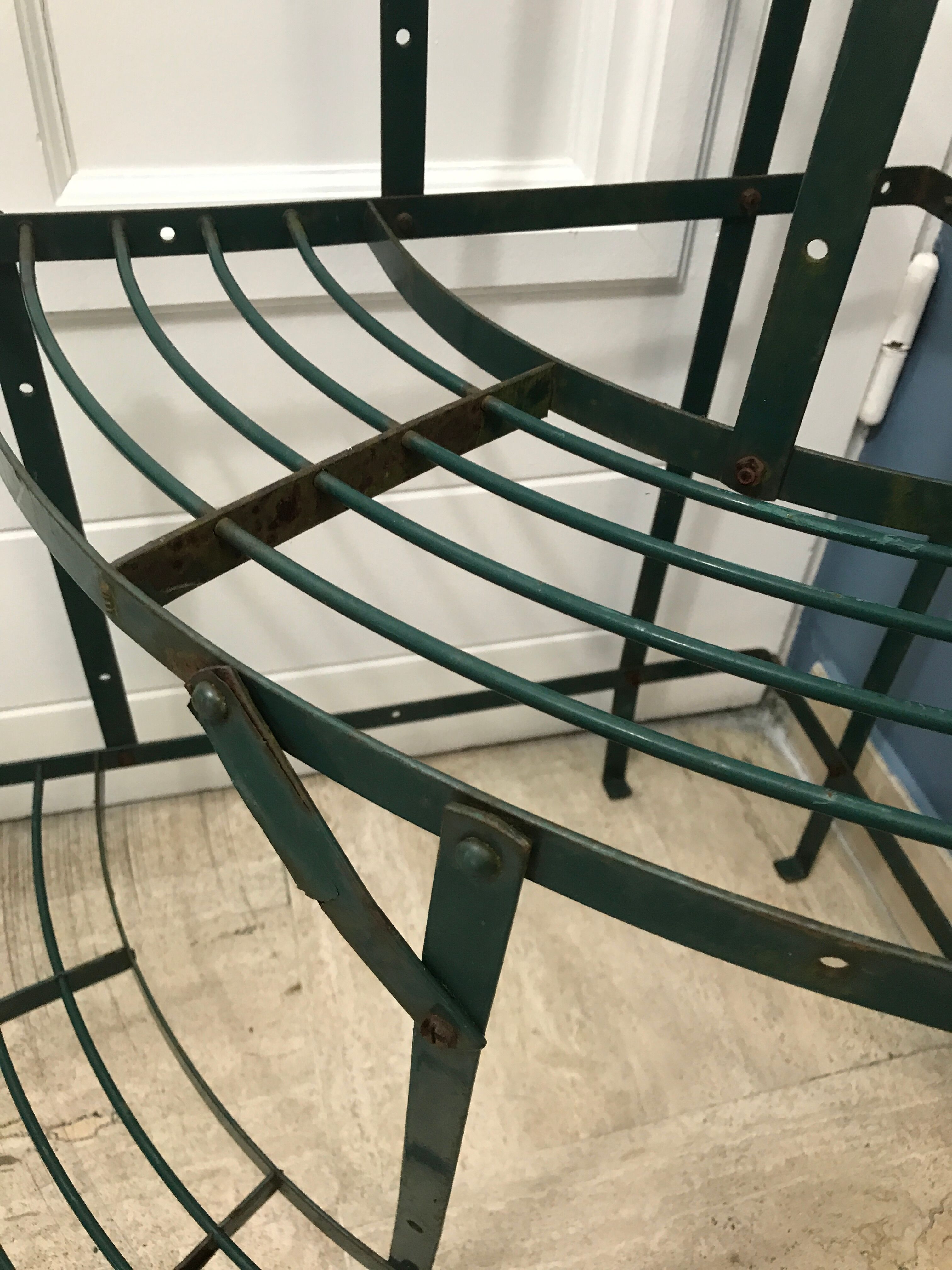 Old florist shelf door metal plants