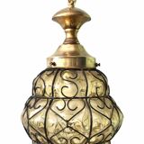 Amber Venetian lantern pendant light