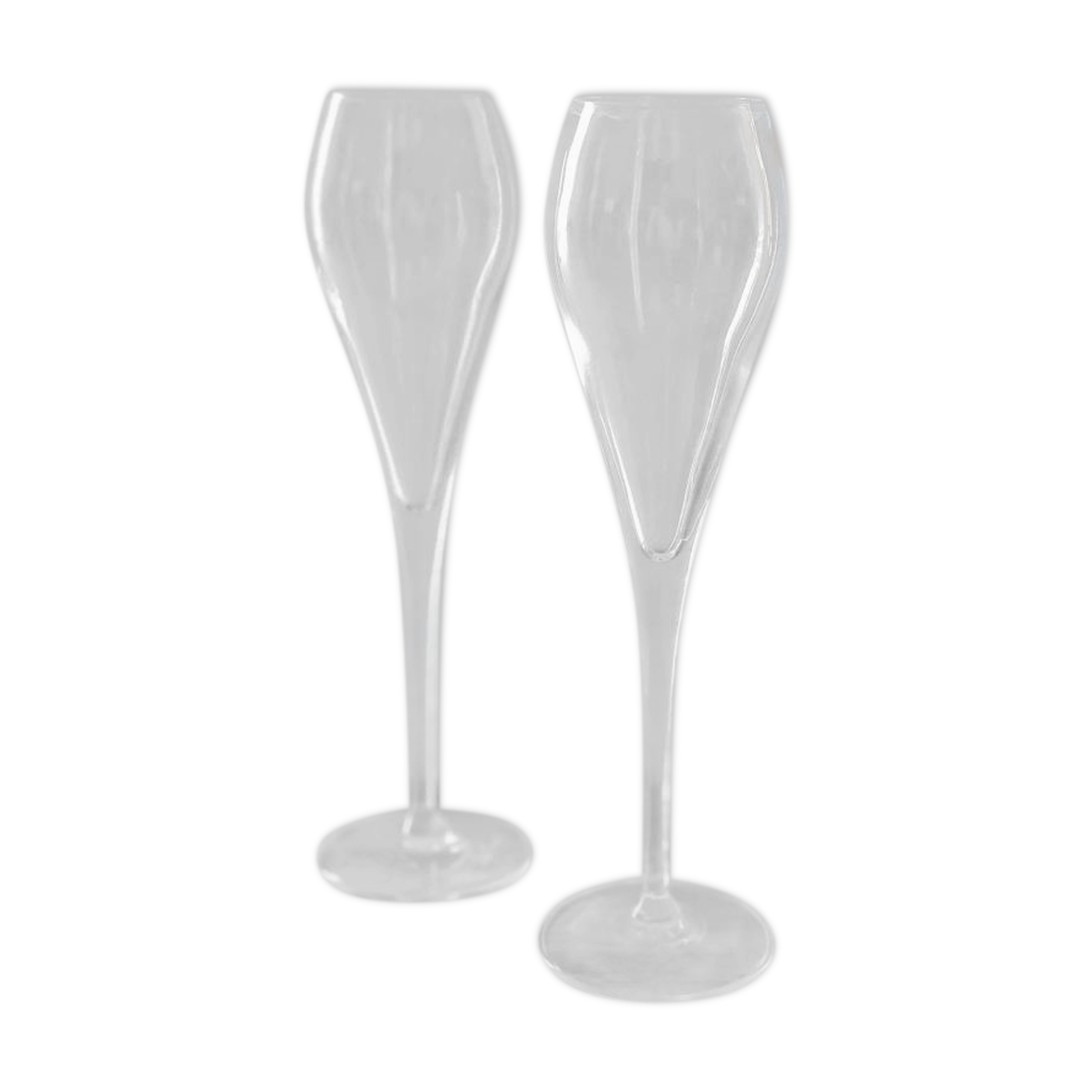 Crystal flute duo Luigi Bormioli