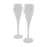 Crystal flute duo Luigi Bormioli