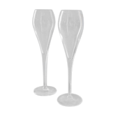 Crystal flute duo Luigi Bormioli