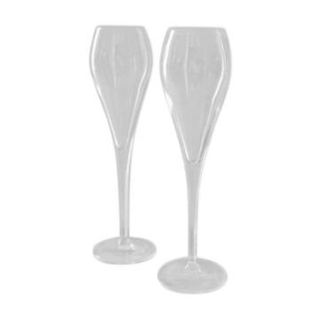Crystal flute duo Luigi Bormioli