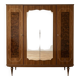 1970s vintage wooden wardrobe with mirrors