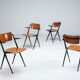 Wim Rietveld Pyramid dining chairs Ahrend de Cirkel The Netherlands 1960