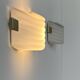 Pair of vintage wall lights, opaline glass and brass, France, 1970.