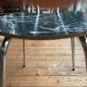 4 chaises en formica vert très foncé effet marbre