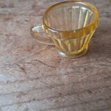 Service à liqueur en verre jaune, années 1960
