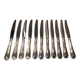11 dessert knives with 800 silver handles, Swiss goldsmith Jezler net