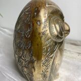 Large brass owl