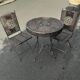 Garden furniture in rattan and wrought iron