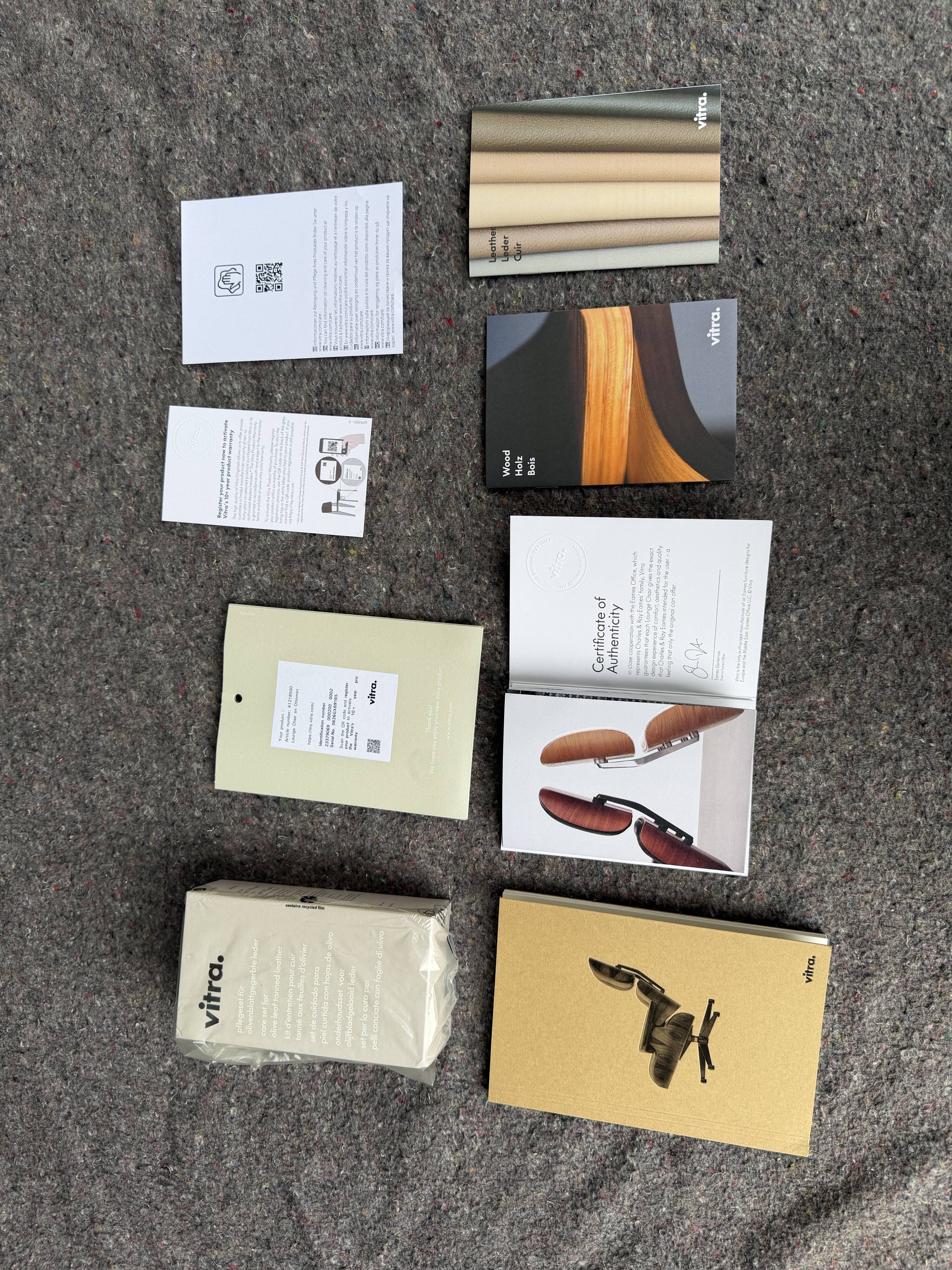 Vitra Eames Lounge Chair XL + Ottoman, Cognac leather & Santos Rosewood