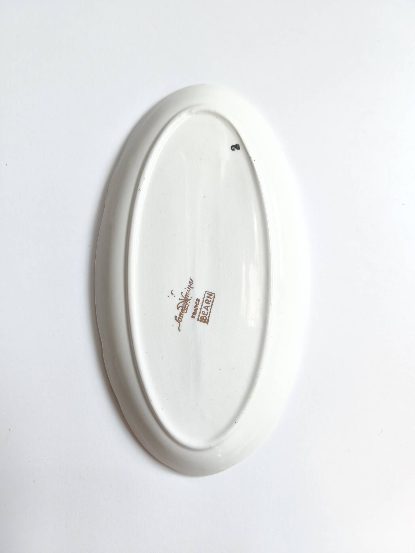 Lot de 2 raviers Sarreguemines modèle Béarn fleurs roses et bleues