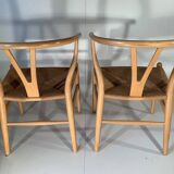 2 Wegner model Y chairs in beech