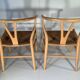 2 Wegner model Y chairs in beech