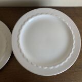 Set of 8 Festons flat plates by Pierre Motton for Gien 1970
