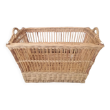 Wicker/rattan vintage laundry bin