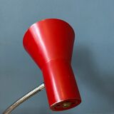 Flexible desk lamp vintage space age red