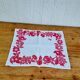 4 serviettes de table vintage blanches à fleurs roses