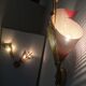 Pair of wall lamps metal perforated color, France 1950