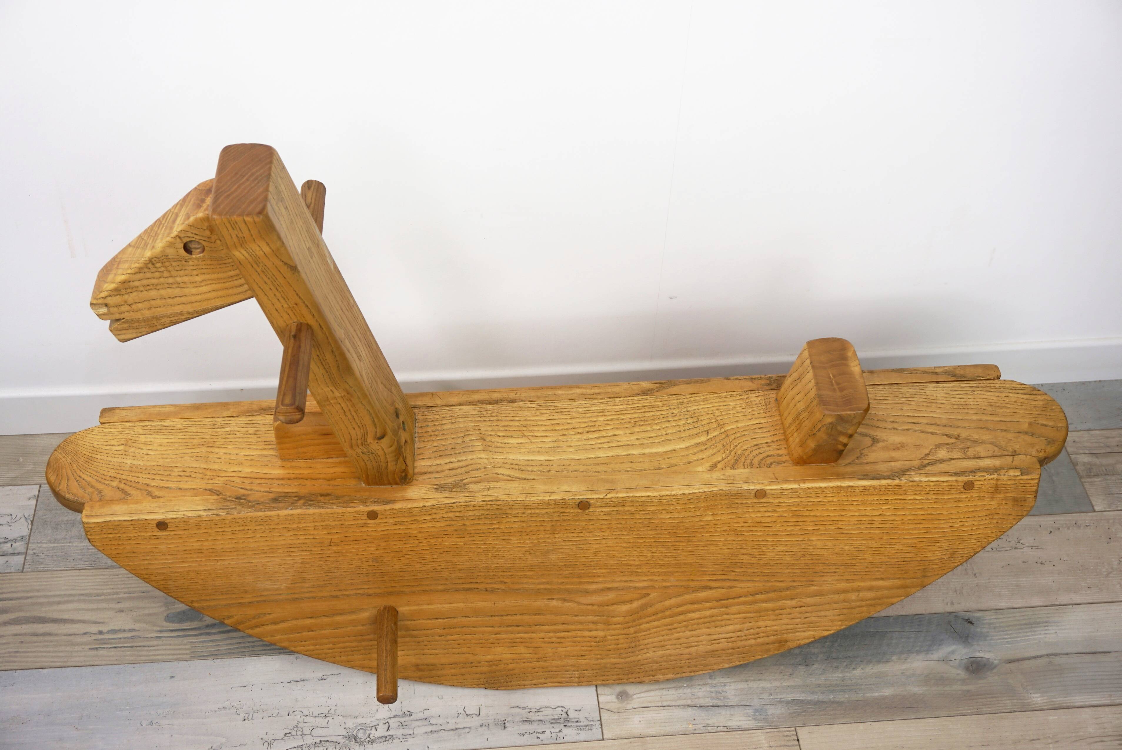 50s wooden rocking horse