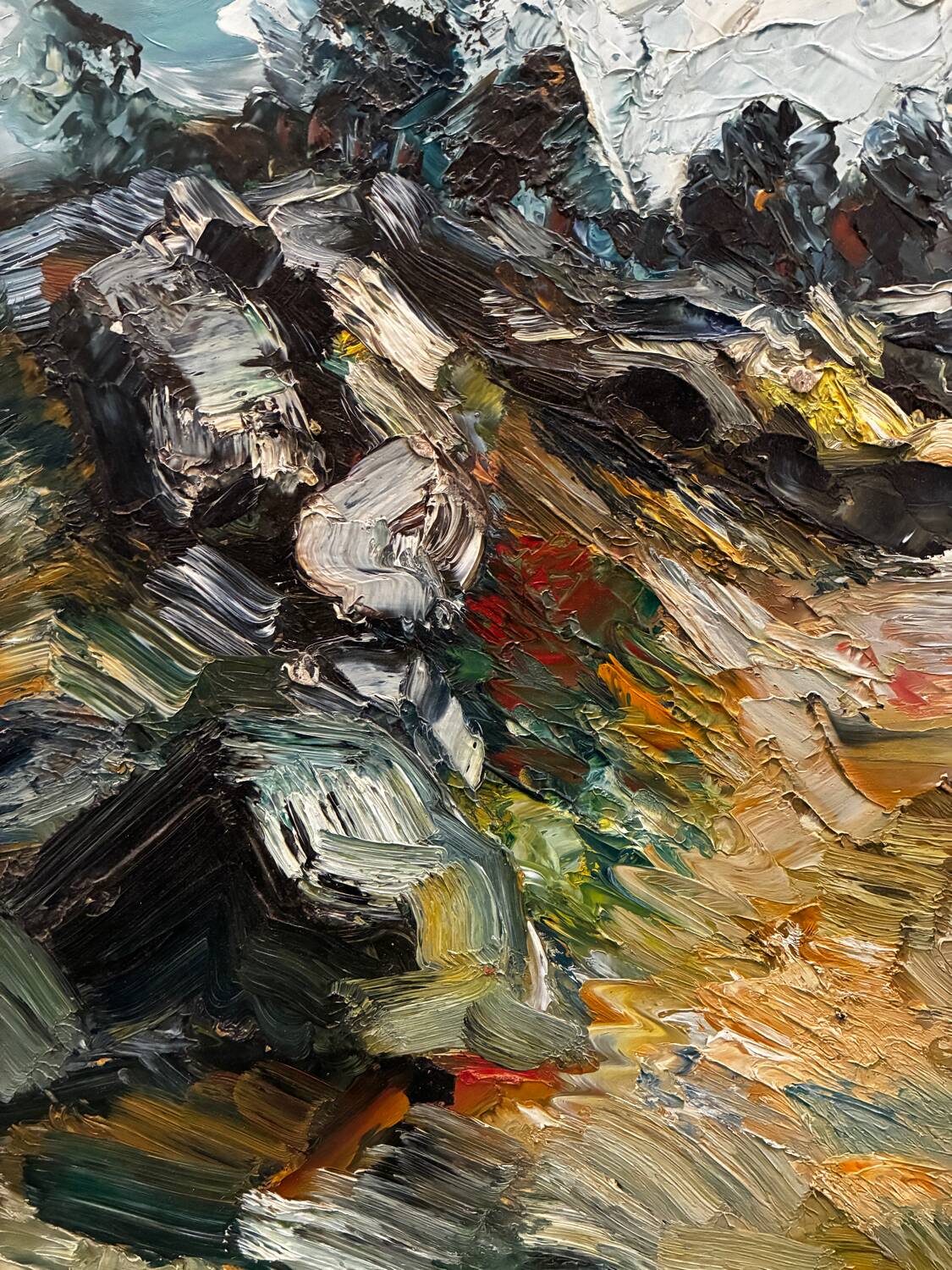 Tableau paysage Barbizon 1964