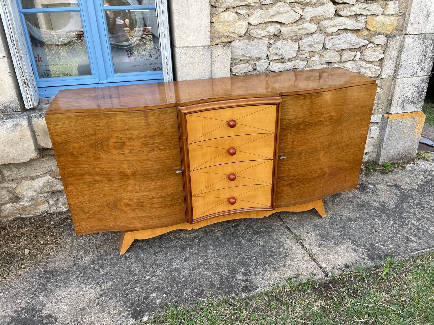50s art deco sideboard in rosewood