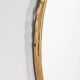 50s vintage wall mirror in brass decorated italian design