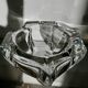 Large antique Daum crystal ashtray