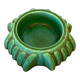 Antique Green Ceramic Ashtray Pocket Empty Vintage