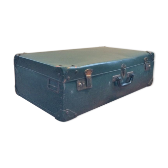 Suitcase vulcanized fiber vintage 1950