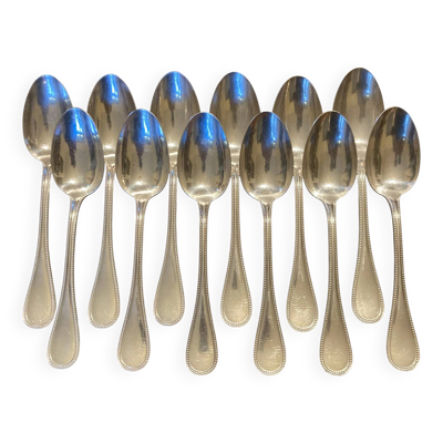 Maison Christofle modèle perles 12 grandes cuillères de table