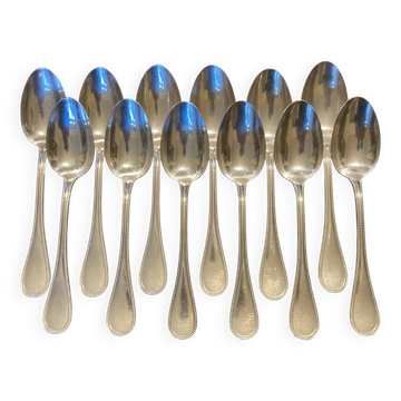 Christofle house model pearls 12 large table spoons