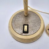 60's beige industrial gooseneck lamp