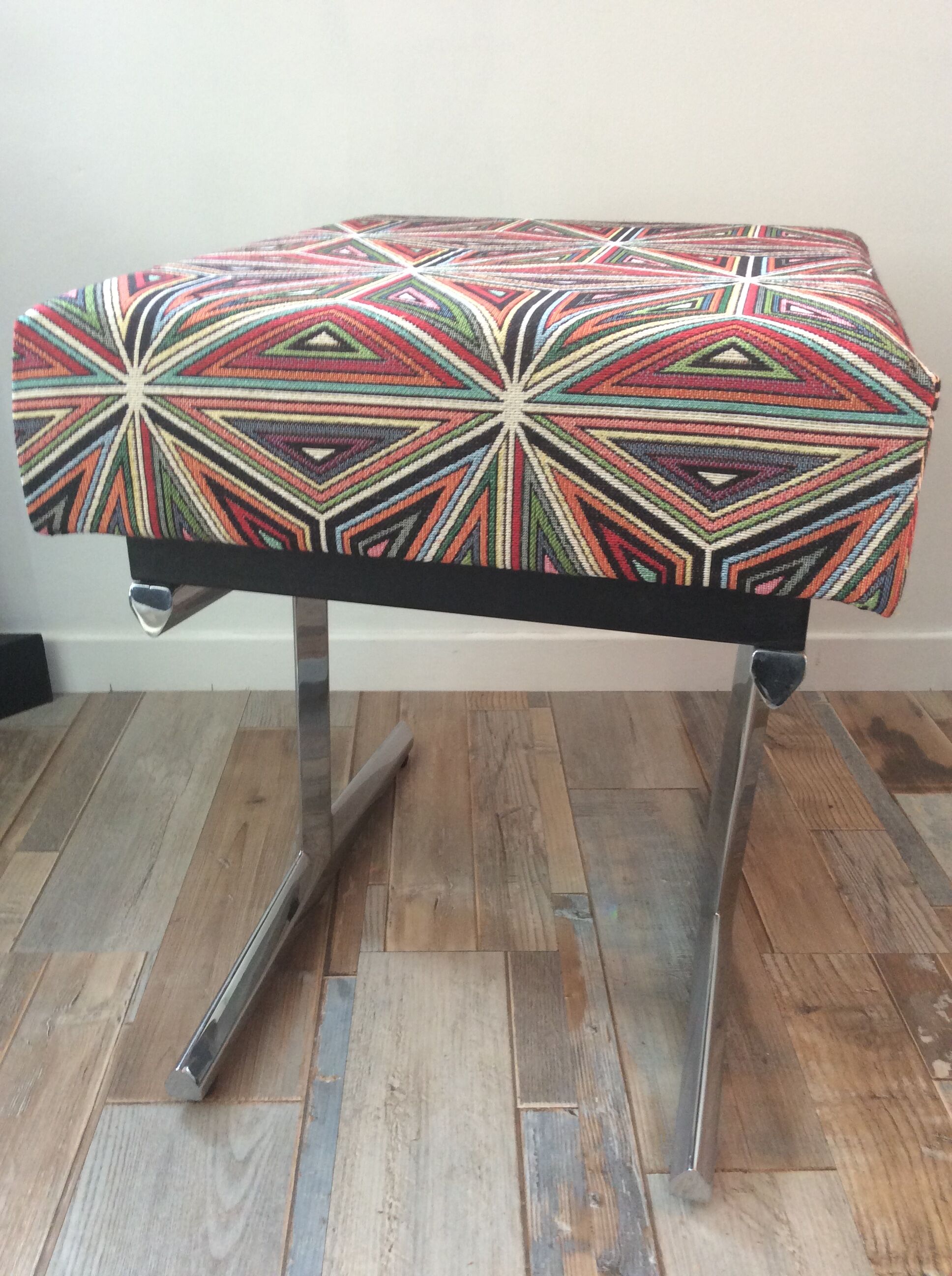 Stool with built-in stepladder from the 70s
