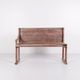 Bench - Original red paint - Pine wood - 1860s