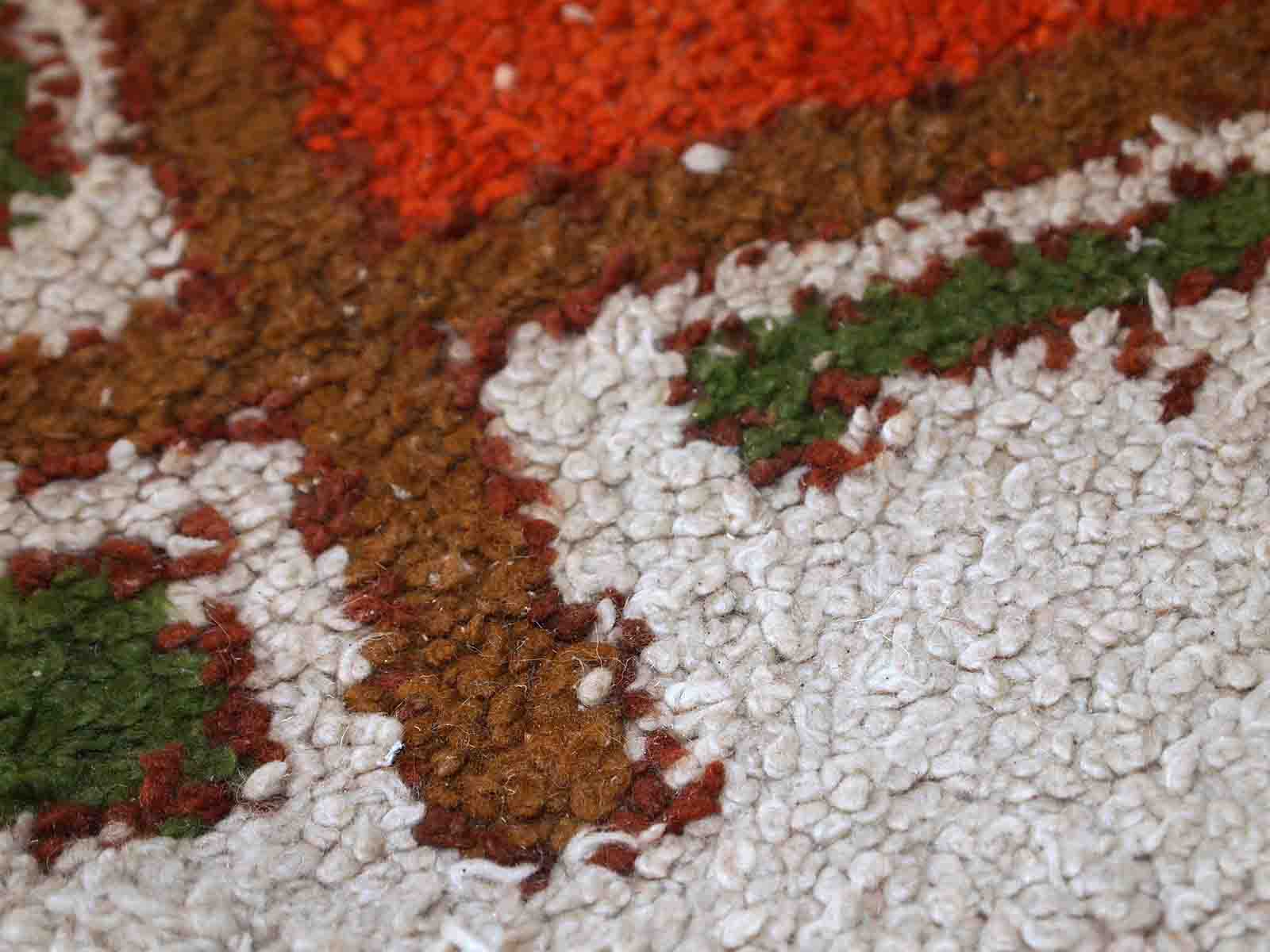 Moroccan vintage carpet Berber handmade 246cm x 355cm 1950s, 1C693