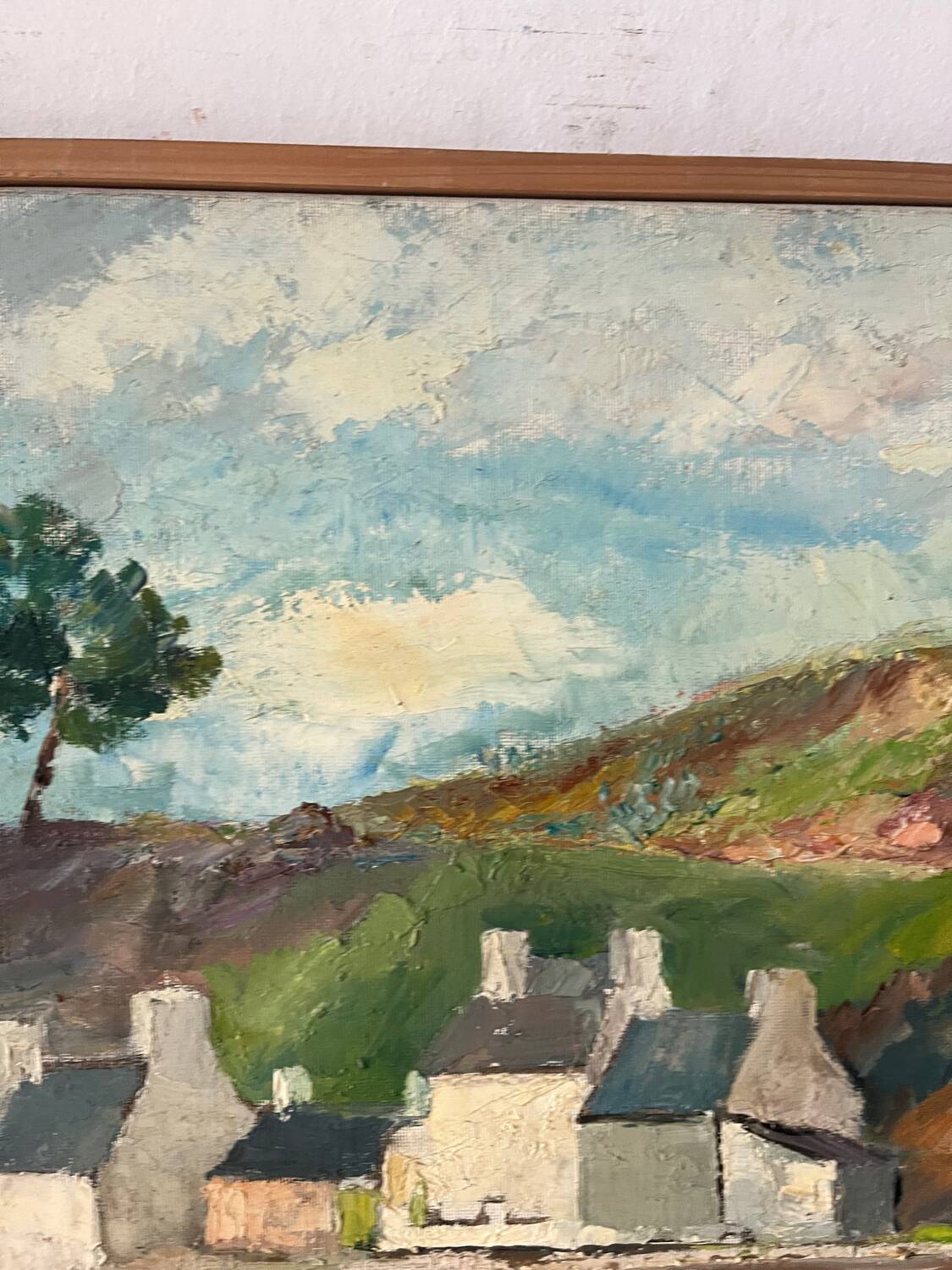 Breton Landscape, oil on canvas, signed Régine David